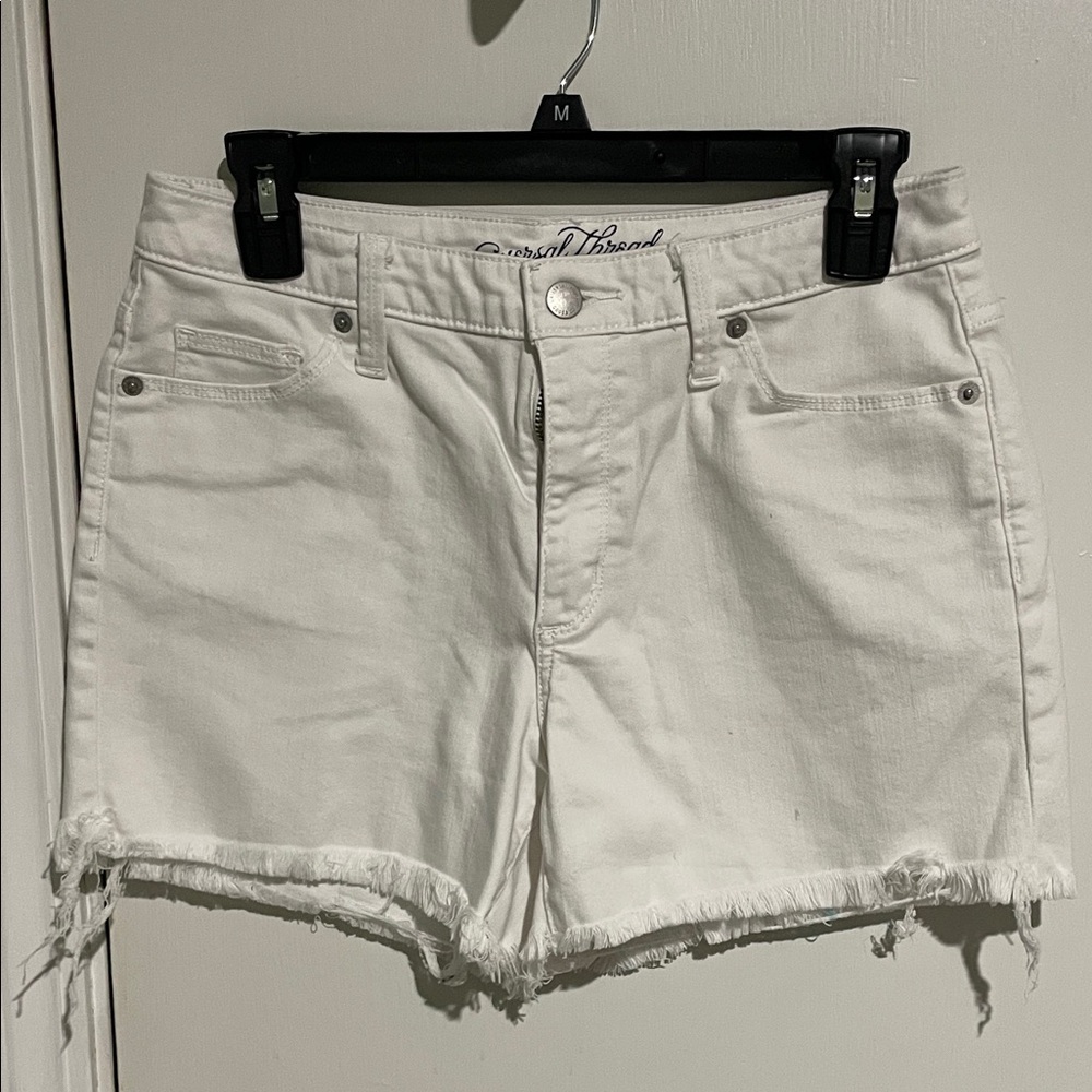 Universal Thread White Frayed Hem Jean Shorts
